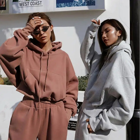 New Style Autumn And Winter Women's New Casual Hoodie Coat Sports Suit - Lootquake