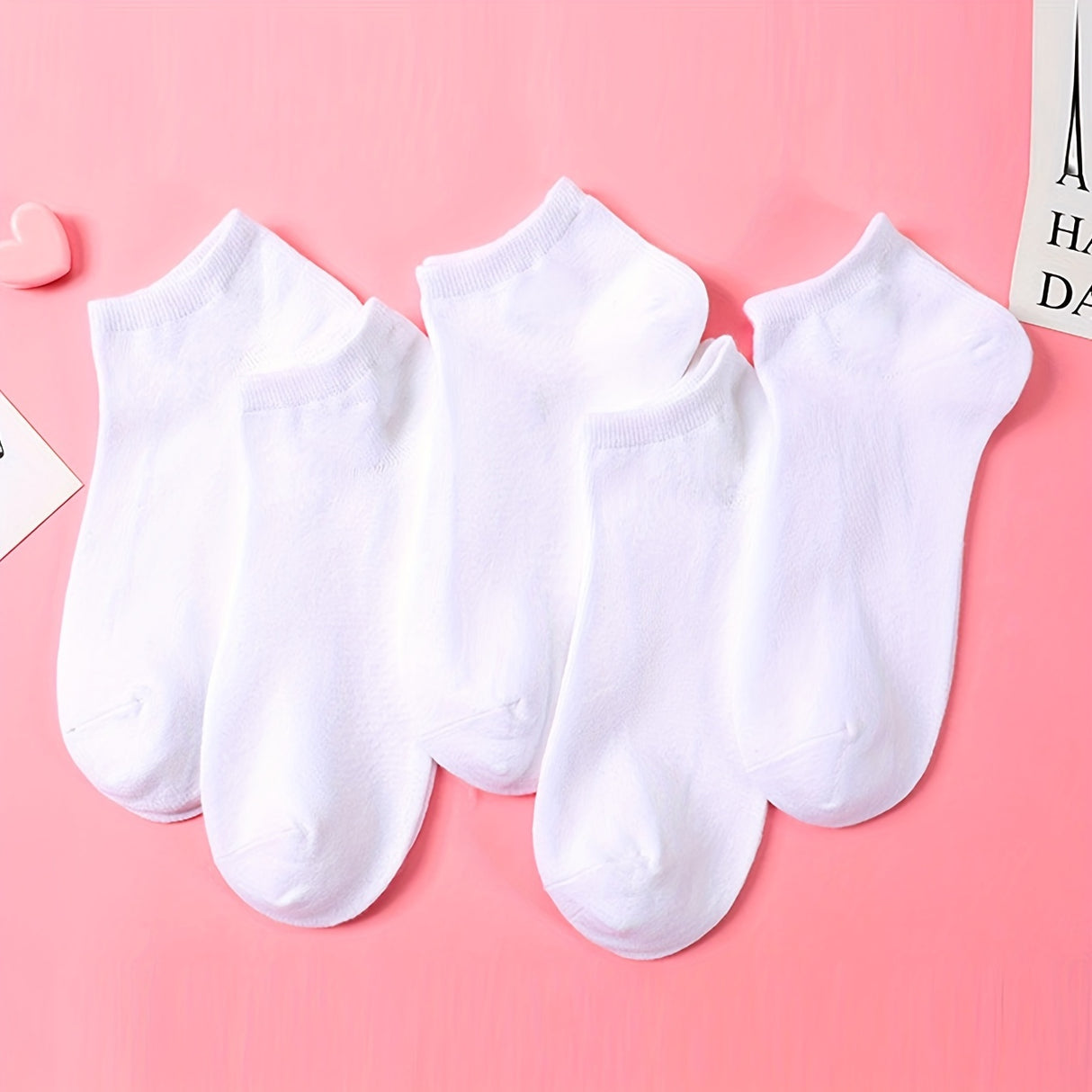 20 paires de chaussettes unies à imprimé, chaussettes basses douces et légères, bas et collants pour femmes