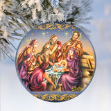 Nostalgic Family Nativity Glass Ornament Limited Edition by G. DeBrekht - Nativity Holiday Decor - 73881