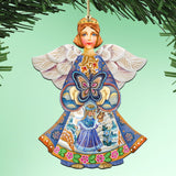 Butterfly Angel Wooden Ornament by G. DeBrekht - 8154152