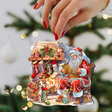 Personalized Santa's List Christmas Ornaments - Family Member Names Wooden Ornaments by G. Debrekht - Christmas Decor - 8652756P