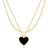 OZEL Layered Necklaces for Women 14K Gold Plated Dainty Gold Necklace Onyx Black Heart Pendant Jewelry Gift (Heart(N)_black) - Lootquake