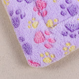 Manta rectangular para mascotas, resistente a la suciedad y para todas las estaciones - Cómoda cama con estampado de pata de perro y corazón (1 unidad)