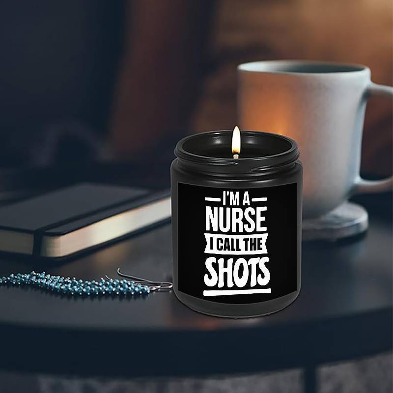 1pc Lavender Scented Candle 5.3Oz Soybean Wax Best Nurse Ever Gifts Idea for Women Men RN Friend Nursing Supervisor Bestie Guy Cowoker Him Her on Practitioner School Nurse Graduation Thank You Appreciation Birthday Christmas