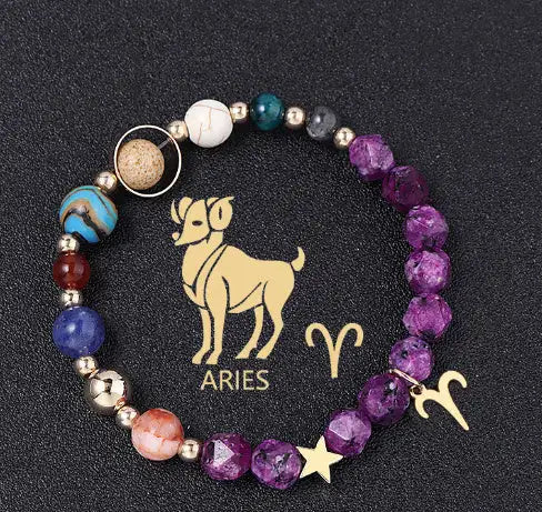 Natural Stone Hemp Stone Cut Surface Eight Planets Personalized Fashionable All-match - Lootquake