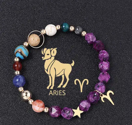 Natural Stone Hemp Stone Cut Surface Eight Planets Personalized Fashionable All-match - Lootquake