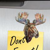 Majestic Moose Decorative Wooden Magnets Set of 6 by G. Debrekht - Wildlife Decor - 8090108G-S6