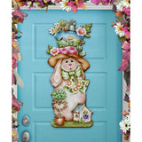 Decoración de Pascua para puerta con la liebre Hailey de Jamie Mills-Price - Decoración de Pascua primaveral - 8457603H