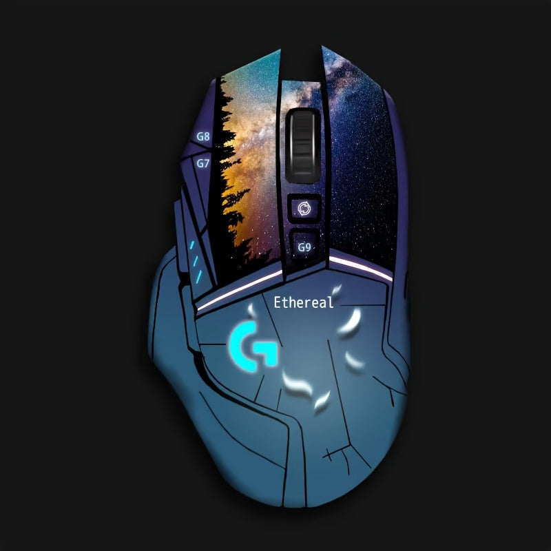 Pegatina protectora personalizable para ratón gaming G502: ajuste preciso, textura mate, no incluye batería