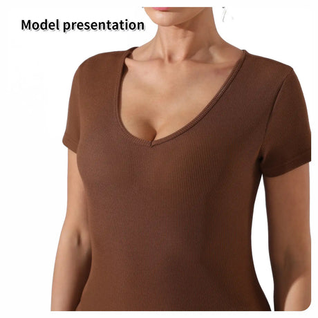 Women's Fashion Simple Solid Color Bodysuit - Lootquake
