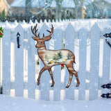 Christmas Woodsy Deer Wildlife Door Decor - G. DeBrekht - Wildlife Holiday Decor - 8198211-2H