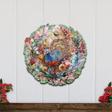 Thanksgiving Turkey Wreath Holiday Door Decor by G. Debrekht - Thanksgiving Decor - 8611083H