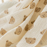 1pc Soft and Breathable Baby Muslin Swaddle Blanket for Boys and Girls - Cute Print Design - Perfect Newborn Baby Gift for Christmas