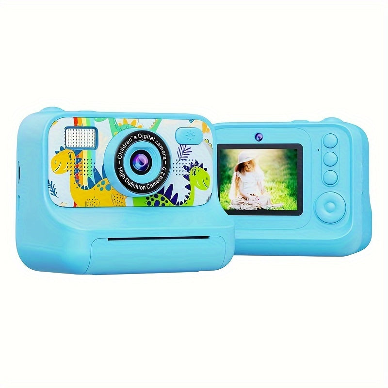 Appareil photo instantané pour enfants 2,4 pouces, carte 32 Go, 3 rouleaux de papier, chargement USB, cadeau d'anniversaire, Halloween, Noël, appareil photo numérique haute définition, adapté aux enfants