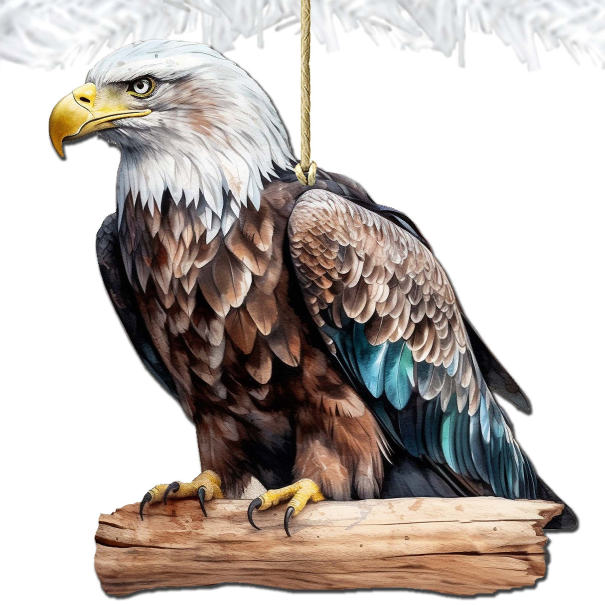 Bald Eagle Wooden Ornaments by G.Debrekht - Wildlife Holiday Decor - 8710101-2