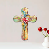Easter Wooden Cross with Doves by G. Debrekht - Easter Spring Decor - 88167