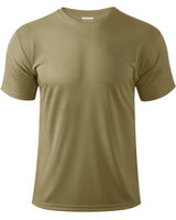 Boladeci Sun Shirts for Men Uv Shirts for Men Rash Guard Short Sleeve Olive Drab SPF Shirts for Men Athletic Shirts Sun Protection Hiking Work Mens Tee Shirts Small Swim Top - Lootquake