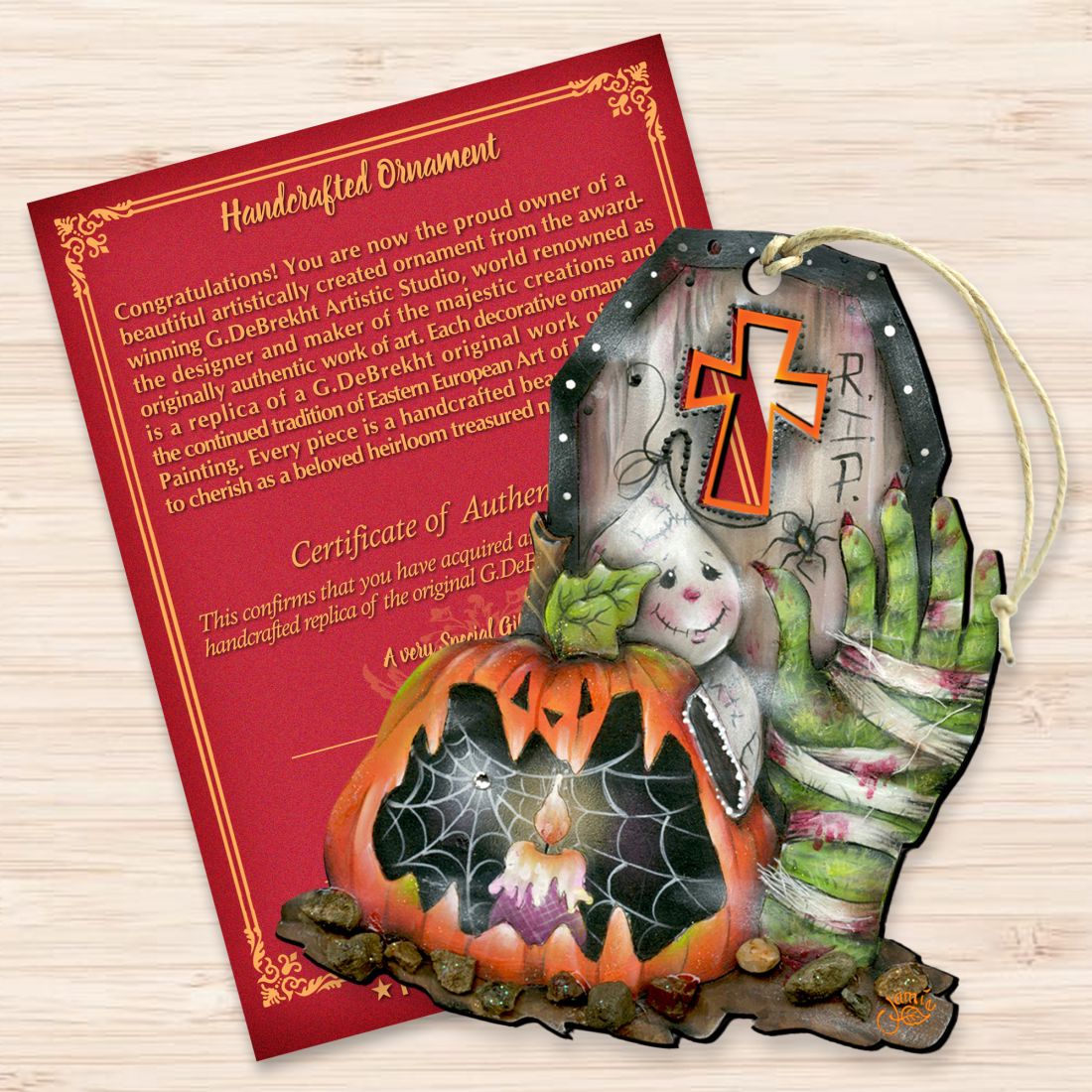 Adornos de madera de Harry el aterrador para Halloween de Jamie Mills-Price - Decoración de Halloween para Acción de Gracias - 8457405