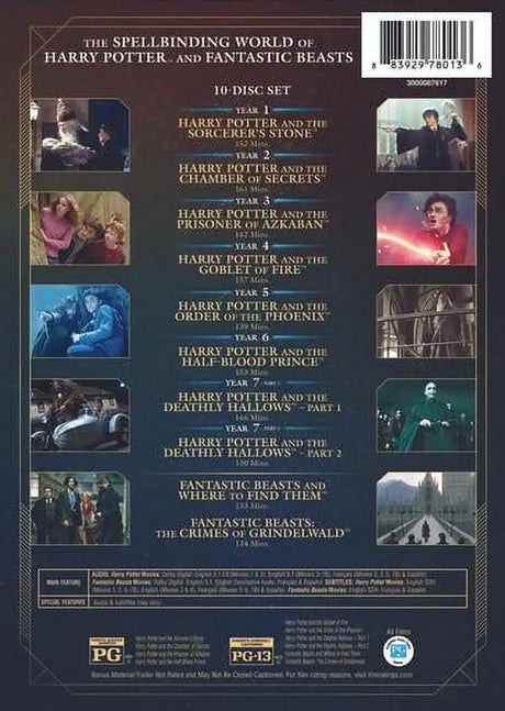 Wizarding World 10-Film Collection (20th Anniversary) (DVD) - Lootquake