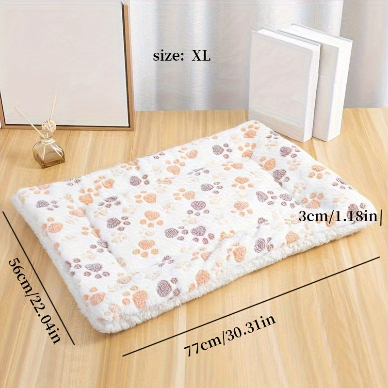 Manta de invierno de franela gruesa y cálida - Colchoneta multicolor para dormir para perros - Colchoneta para perrera