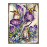 Everlasting Friendship Hummingbirds Wooden Wall Art by J. Bergsma - Nature Wildlife Decor  - 8592936BP-JB
