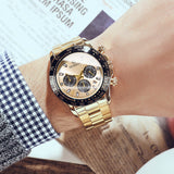 Stainless Steel Waterproof Multi-function Running Watch