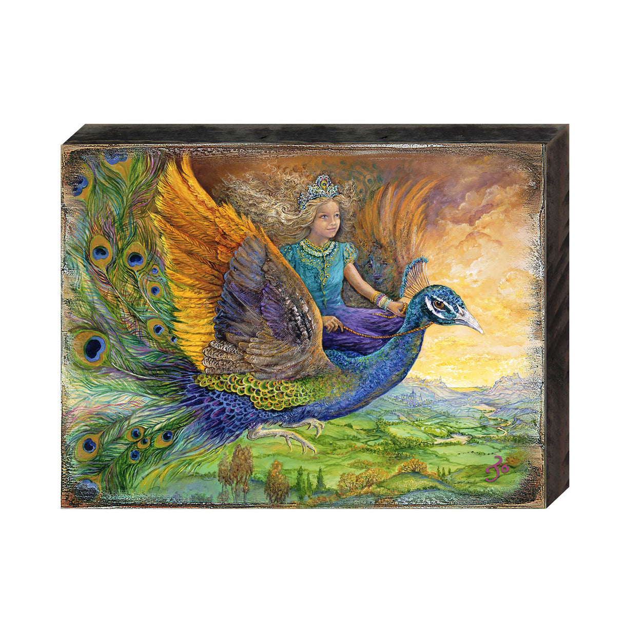 Arte mural de madera de fantasía de la Princesa Pavo Real de Josephine Wall - Decoración de fantasía - 852138-JW
