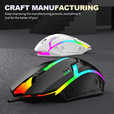 Ratón USB universal con cable y luz: sensor óptico de alta precisión, diseño ergonómico, luces LED luminosas, listo para usar, compatible con computadoras de escritorio, portátiles y juegos de eSports. Ratón para juegos competitivos, económico y duradero.