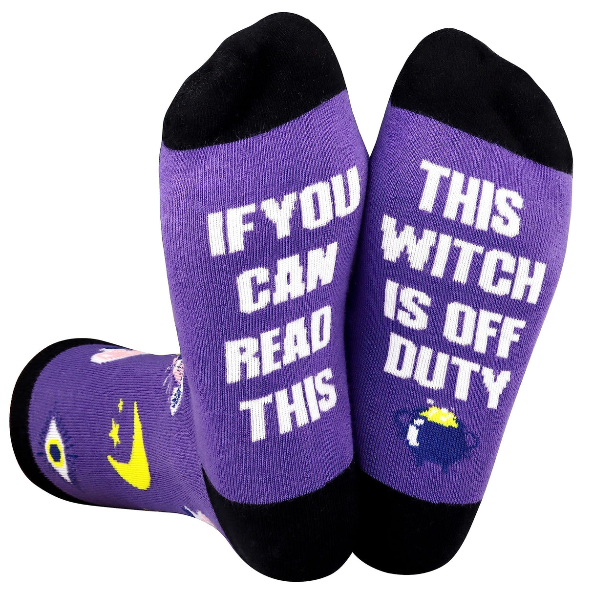 1 par de calcetines de bruja para mujer, cómodos y a la moda, regalos de bruja para Halloween, regalos de cumpleaños para hermana y esposa.