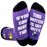 1 par de calcetines de bruja para mujer, cómodos y a la moda, regalos de bruja para Halloween, regalos de cumpleaños para hermana y esposa.