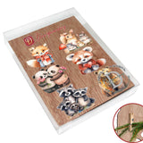 Forest Animals Decorative Wooden Clip-on Ornaments Set of 6 by G. Debrekht - Christmas Decor - 8090021C-S6
