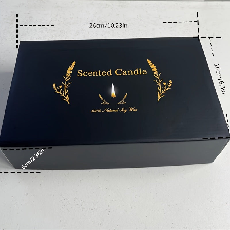 Coffret cadeau de 8 bougies parfumées au soja - Parfums citron, lavande, rose, vanille, jasmin, menthe, gardénia et romarin - Pour une utilisation en intérieur - Cadeau idéal pour les fêtes et les occasions spéciales - Idéal pour les femmes et les hommes