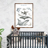 Ocean Animals Wooden Kids Room Décor - First day of school gift - Homeschool I Montessori wooden Educational Poster - Classroom Décor - Playroom Art - 310216