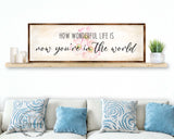 ¡Qué vida tan maravillosa! Decoración motivacional de madera - Arte rústico - Arte mural - Decoración infantil - Arte con marco de madera - 310313