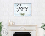 Jesus Sign - Wooden Religious Wall Art - Christian Sign - Modern farmhouse sign - Mantel decoration - Bible Sign - Dining Room Sign - Contemporary wall art - 310351