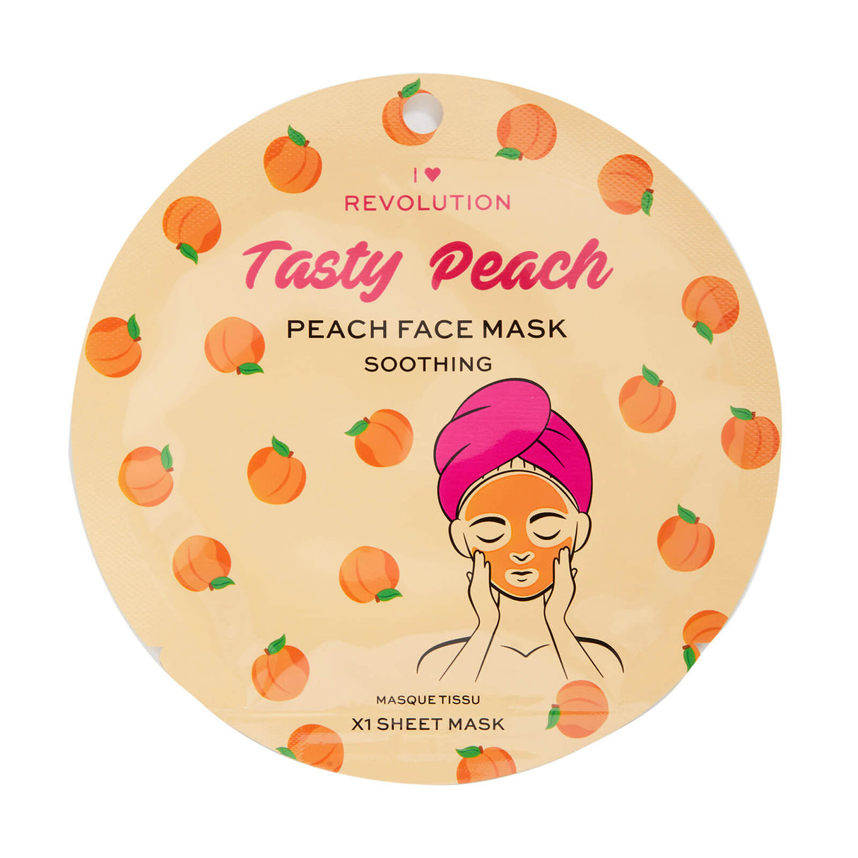 REVOLUTION Tasty Peach Soothing Sheet Mask - 2 pack
