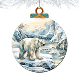 Adornos de madera de oso polar con cachorro de G.Debrekht - Decoración navideña con temática de vida silvestre - 870048