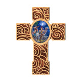 Three Kings Modern Wooden Cross by D. Gelsinger - Inspirational Icon Decor - 88286-DG