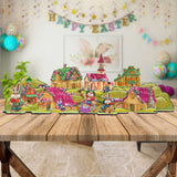 Easter Village Set of 12 by G. DeBrekht - Easter Spring Decor - 852730-S12