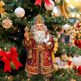 Santa's Dove of Hope Wooden Ornaments by G. Debrekht - Christmas Santa Snowman Decor - 8691416