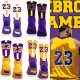 4 Pairs Of Men's Mid Crew #23/24 Sport Socks, Sweat-absorbing Comfy Breathable Socks For Men's Basketball Training, Running Outdoor Activities