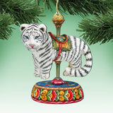 Carousel Wooden Ornaments: Tiger, Whale, Giraffe - Christmas Decor - 81000892S3