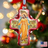 Adorno de cristal de Crisóstomo de G. DeBrekht - Decoración navideña para la Natividad - 758-007