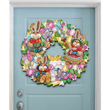 Easter Family Holiday Door Wreath by G. DeBrekht - Easter Spring Decor - 8185301-3H