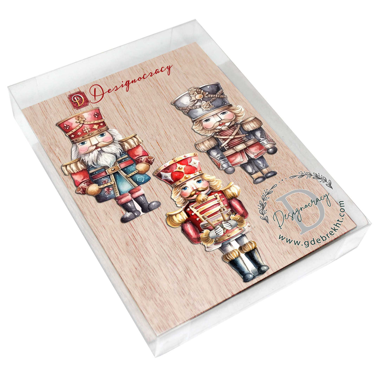 Nutcrackers Decorative Wooden Ornaments of 3 by G. Debrekht - Christmas Decor - 8091008-S3