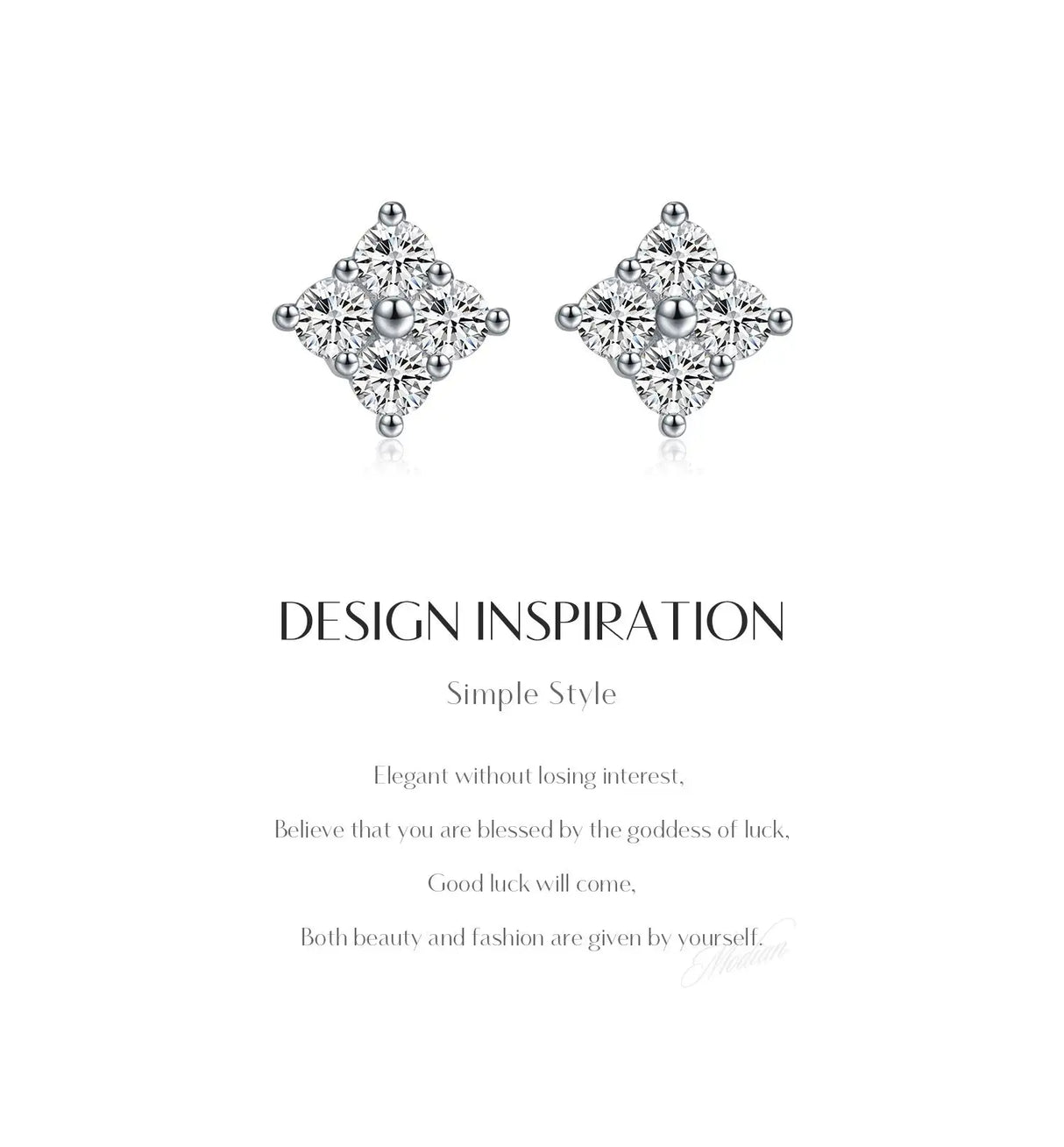 S925 Sterling Silver Diamond Flower Earrings - Lootquake