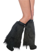 Adults Black Fluffy Leg Warmers