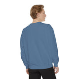 Customizable Unisex Garment-Dyed Sweatshirt, Personalized Gift, Cozy Streetwear, Casual Outfit, Unique Design Sweatshirt