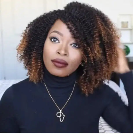 Wig short curly hair explosion head small curly wig wig - Lootquake