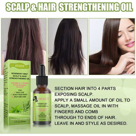 Rosemary Mint Hair Growth Fluid Scalp Massage - Lootquake